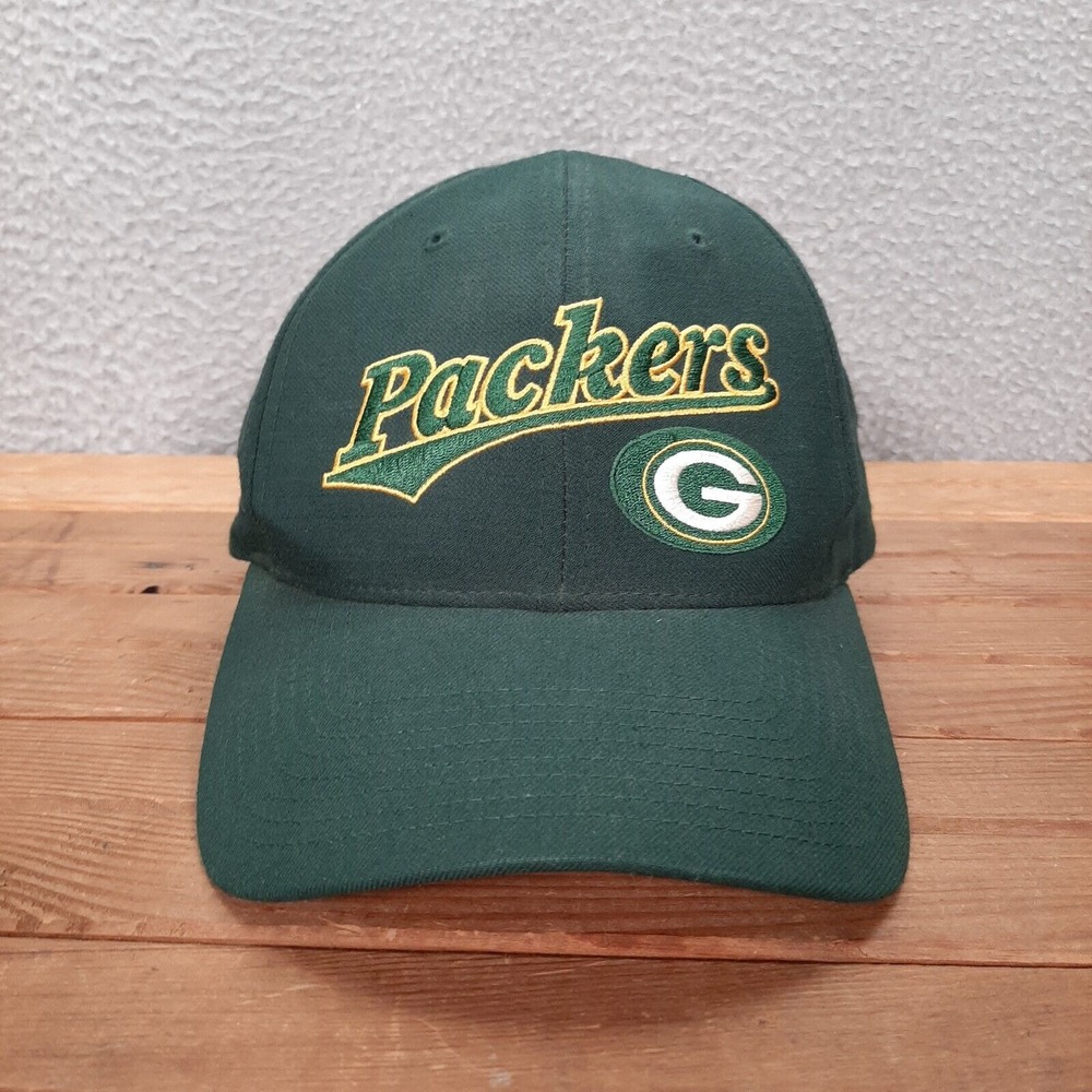 Vintage Green Bay Packers Hat Adult Green Snapback Cap NFL Football Y2K